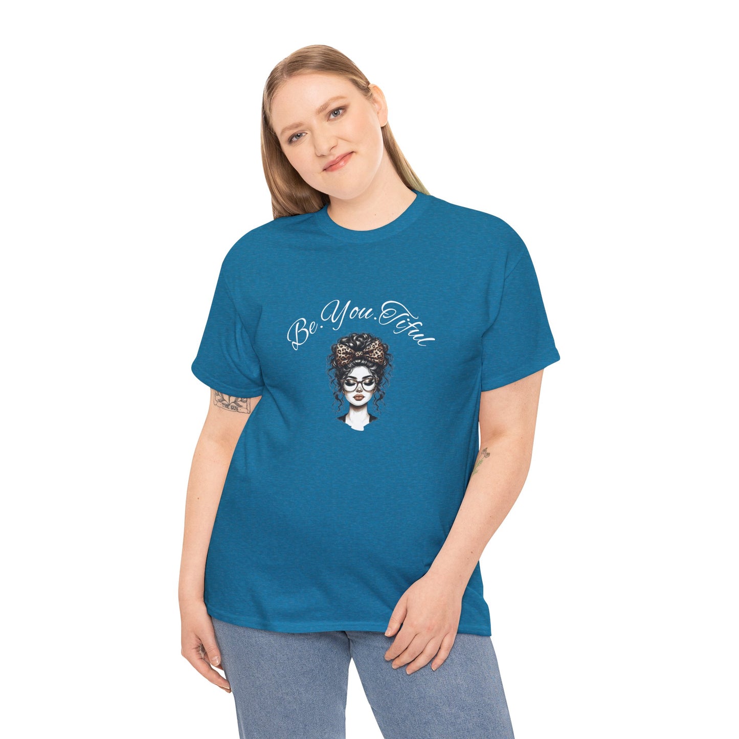 Be You Tiful Unisex Heavy Cotton Tee - Inspirational Graphic Tee for Self-Expression