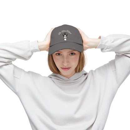 Unisex Distressed Cap - 'Be You, Fuld' Inspirational Hat