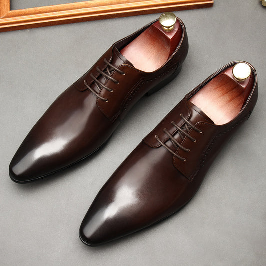 Men's Lace-up Formal Leather Shoes Black