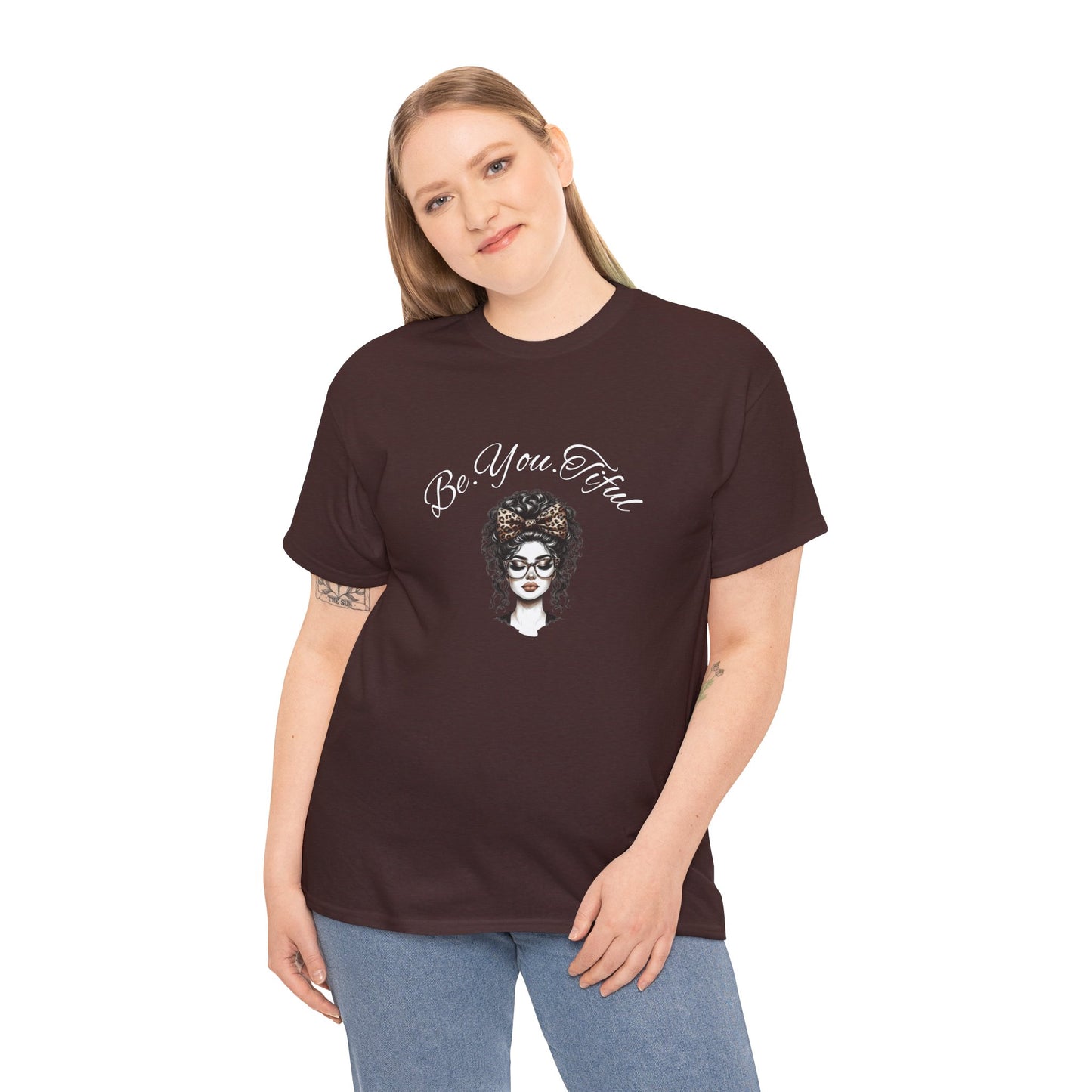 Be You Tiful Unisex Heavy Cotton Tee - Inspirational Graphic Tee for Self-Expression
