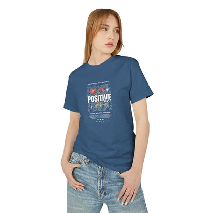 Positive Vibes Unisex Heavyweight Tee - Inspirational Cotton T-Shirt for Everyday Motivation