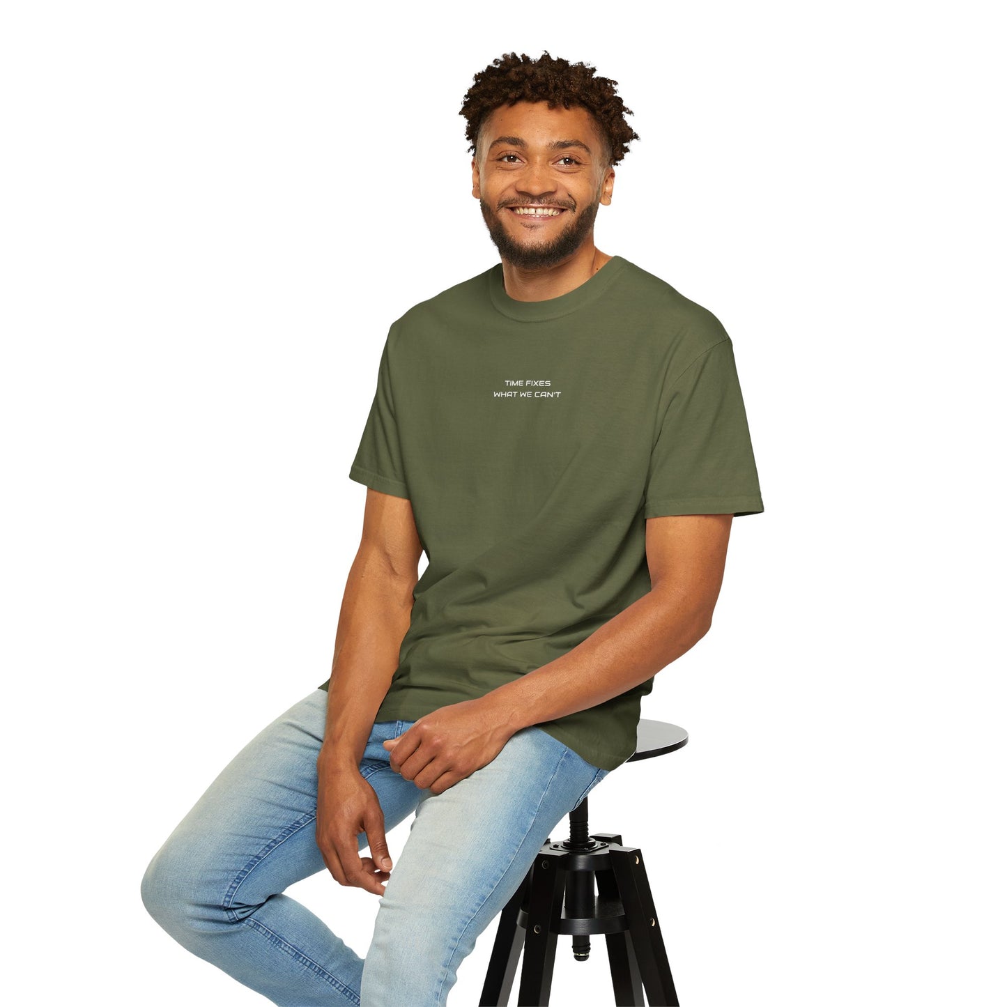 Unisex Garment-Dyed T-shirt (Time fixes what we can't ) for everyday Comfort.