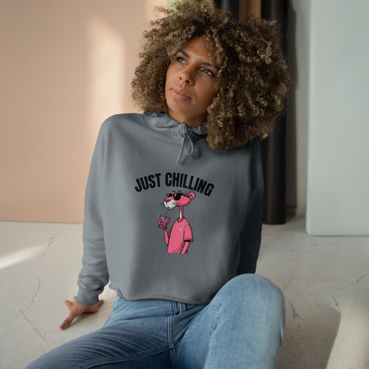 Just Chilling Crop Hoodie - Casual Comfort for Laid-Back Days