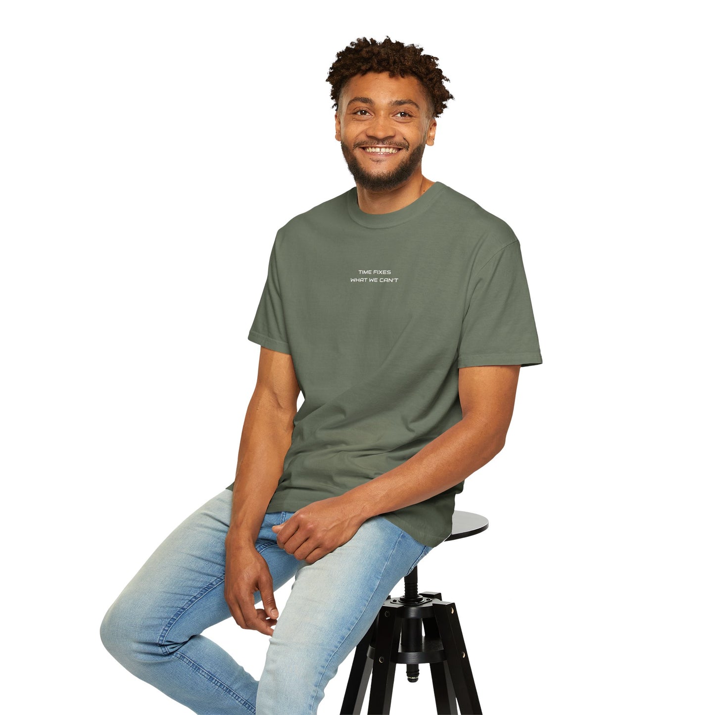 Unisex Garment-Dyed T-shirt (Time fixes what we can't ) for everyday Comfort.