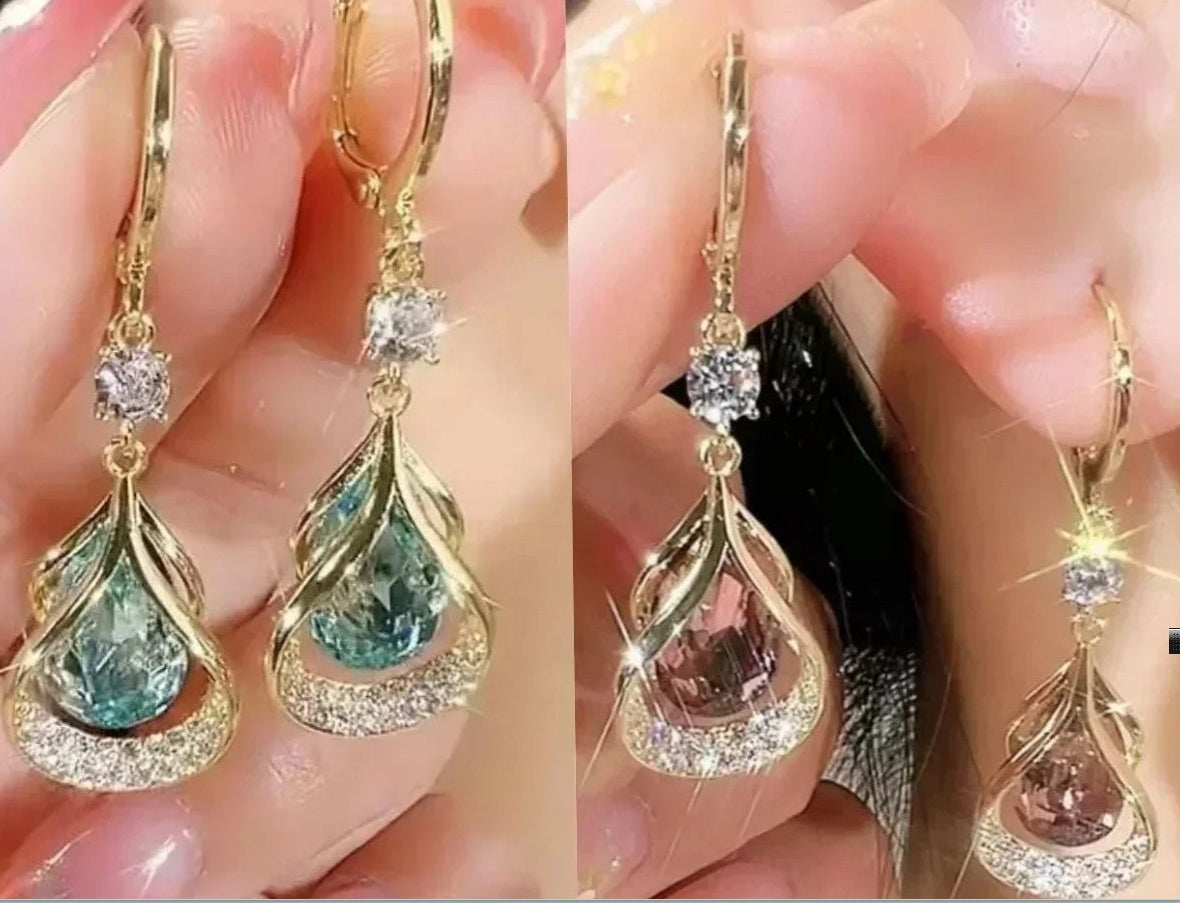 Micro Inlaid Zircon Exquisite Elegant Luxury Light Luxury High-end Earrings