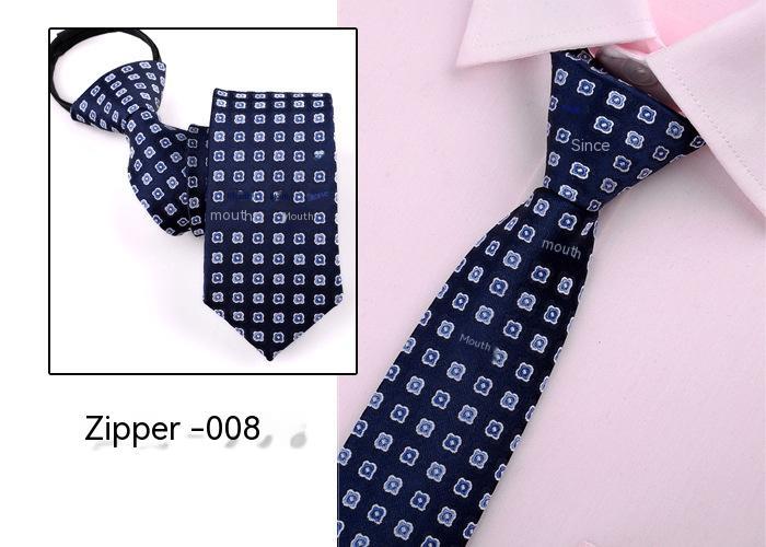 Men's Business Tie 6cm Collar Pull Peels Zipper Tie