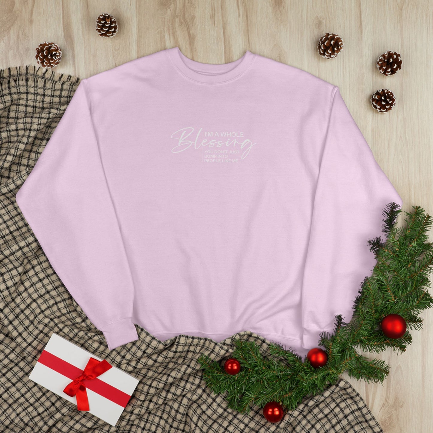 Unisex Eco-Friendly Crewneck Sweatshirt - "I'm a Whole Blessing"