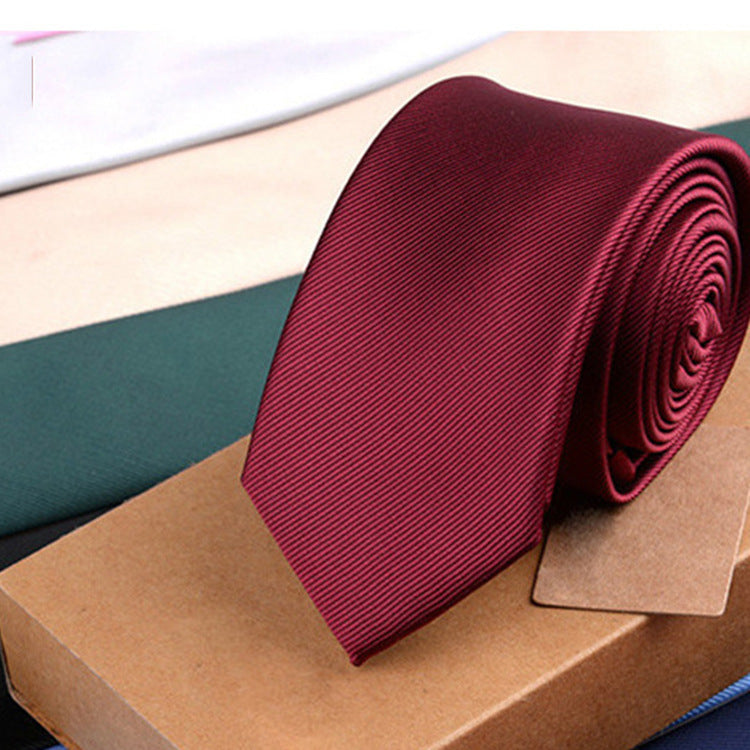 Solid Color 6cm Polyester Christmas White Tie