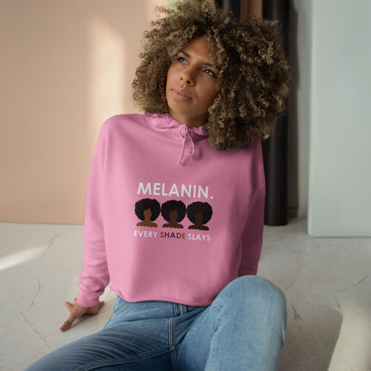 Melanin Crop Hoodie - Every Shade Slays Fashion for Empowerment.