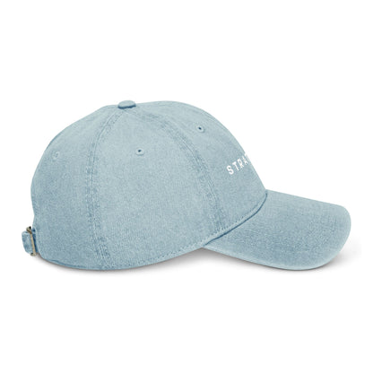 Strategist Embroidered Denim Hat - Casual Style for Trendsetters.