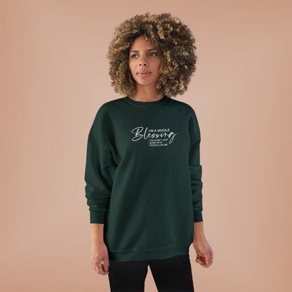 Unisex Eco-Friendly Crewneck Sweatshirt - "I'm a Whole Blessing"