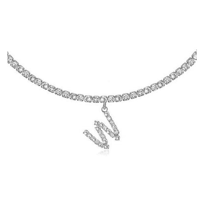 Europe And America Creative Decorative Diamond Letters Necklace Fashion Jewelry