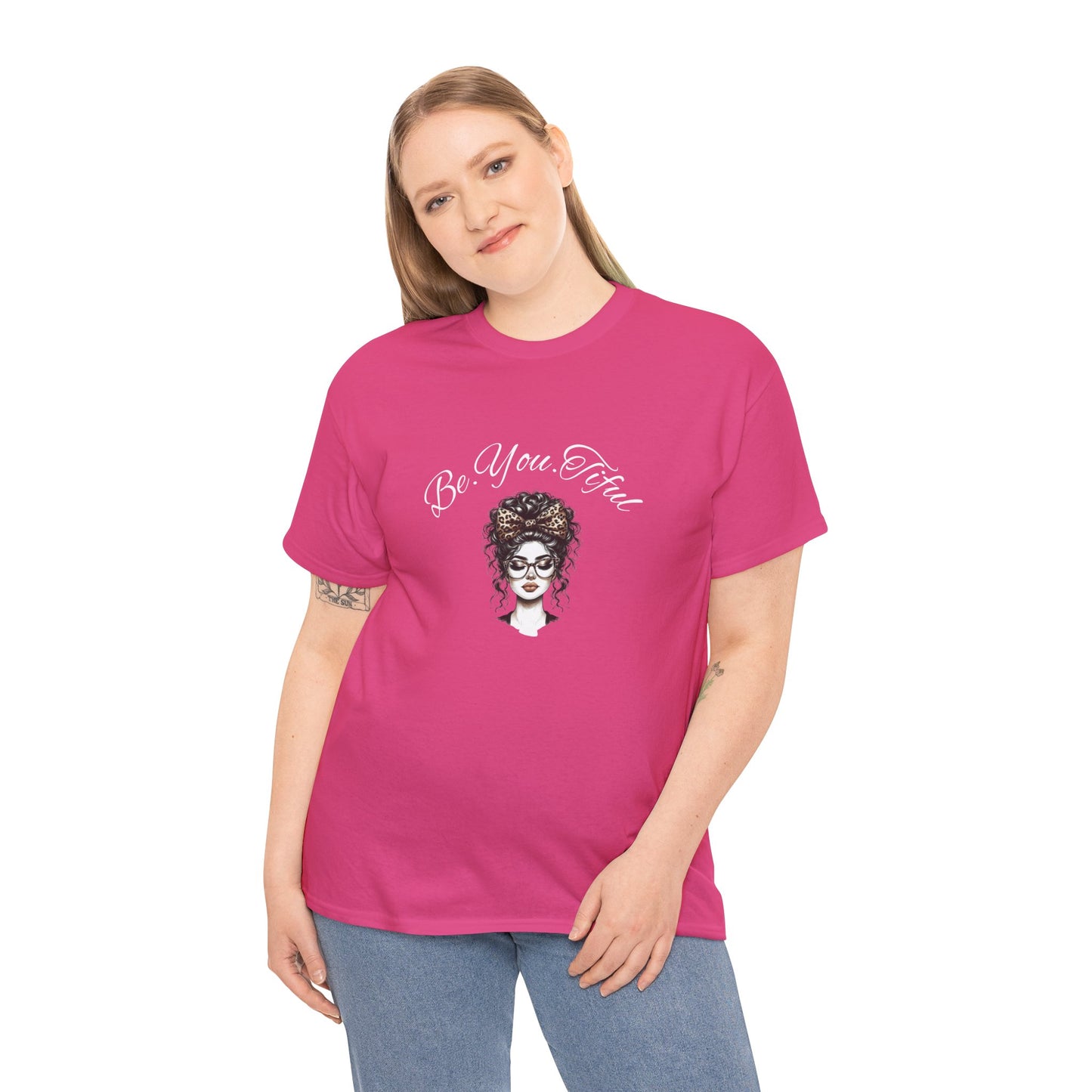 Be You Tiful Unisex Heavy Cotton Tee - Inspirational Graphic Tee for Self-Expression