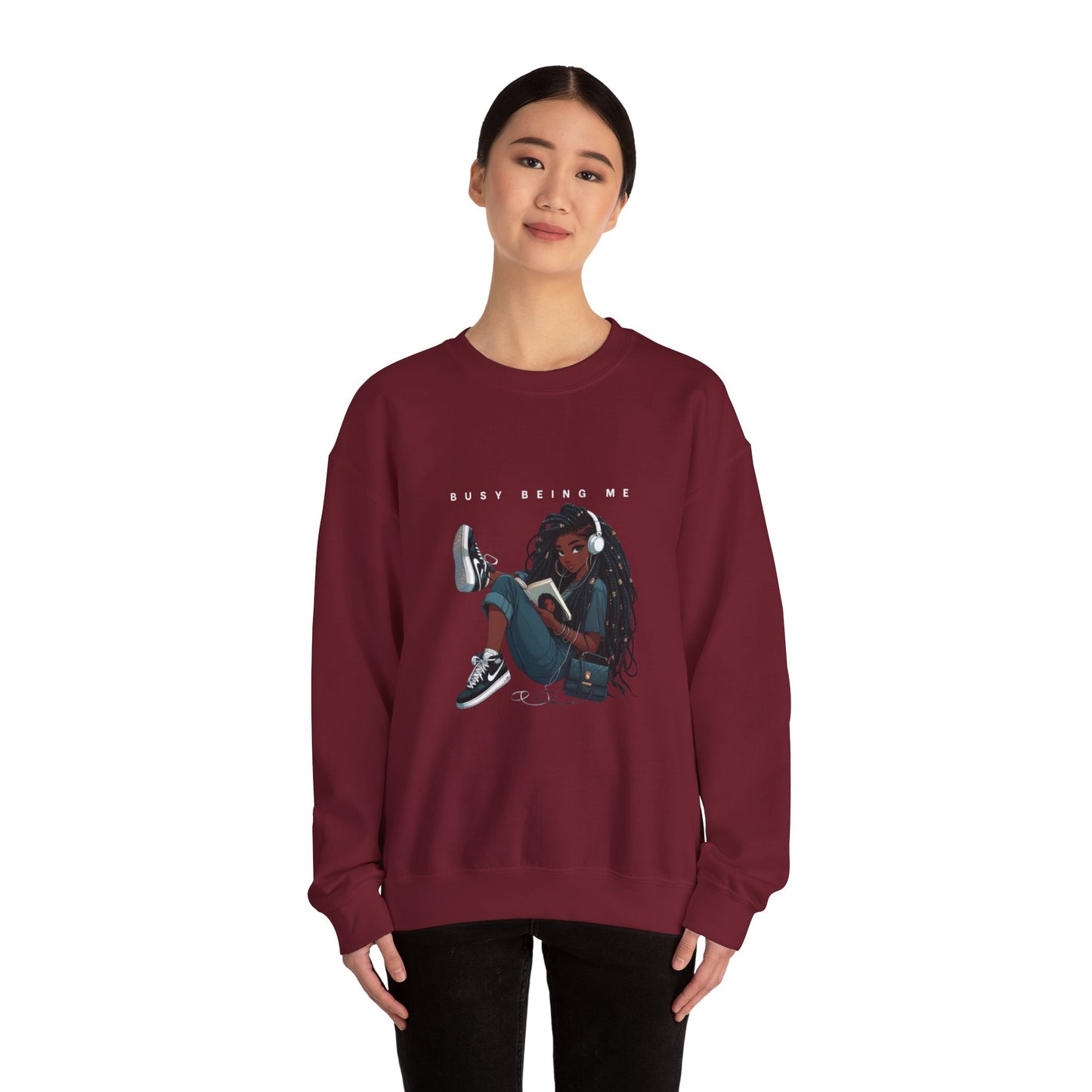 Busy Being Me Crewneck Sweatshirt – Cozy Unisex Pullover for Effortless Style