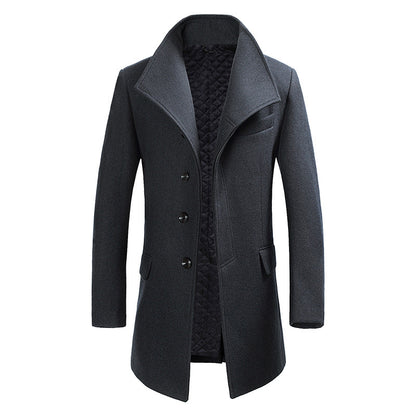 Fashion British Style Woolen Coat.