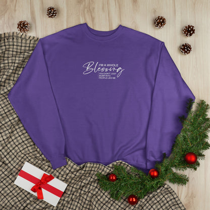 Unisex Eco-Friendly Crewneck Sweatshirt - "I'm a Whole Blessing"
