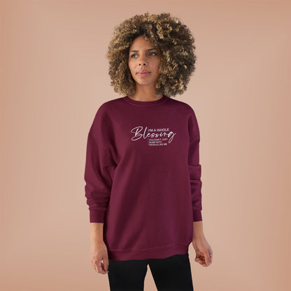 Unisex Eco-Friendly Crewneck Sweatshirt - "I'm a Whole Blessing"