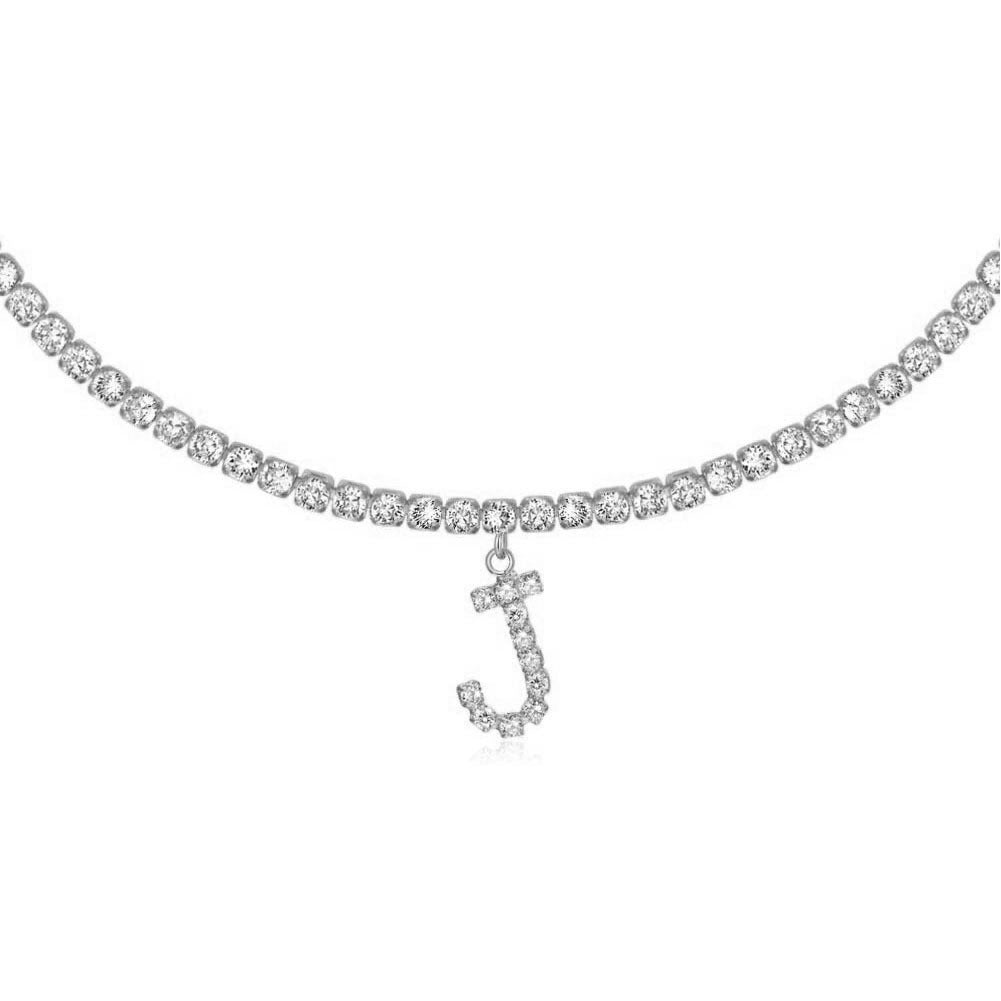 Europe And America Creative Decorative Diamond Letters Necklace Fashion Jewelry