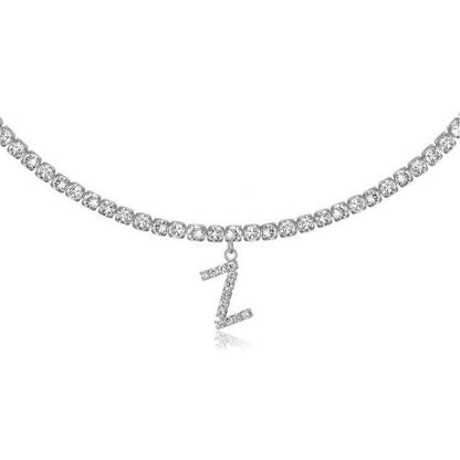 Europe And America Creative Decorative Diamond Letters Necklace Fashion Jewelry