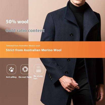 Fashion British Style Woolen Coat.