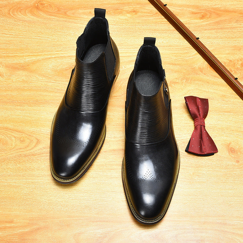 Little Red Book Burst Martin Boots British Style Leather For Men.