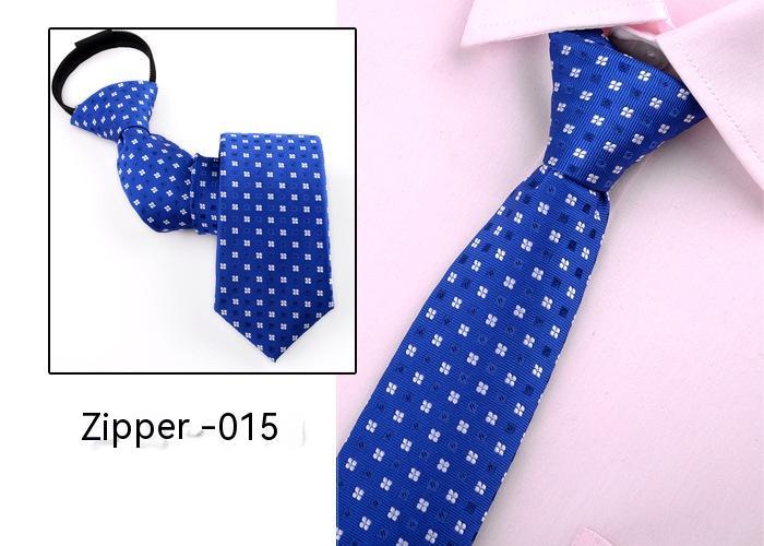 Men's Business Tie 6cm Collar Pull Peels Zipper Tie