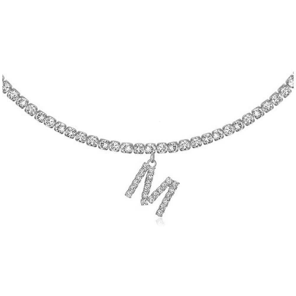 Europe And America Creative Decorative Diamond Letters Necklace Fashion Jewelry