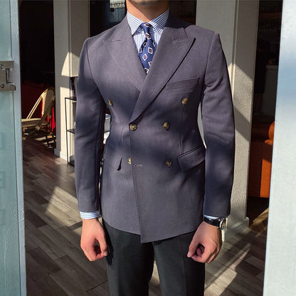 Casual Business All-match Double Breasted Suit Jacket