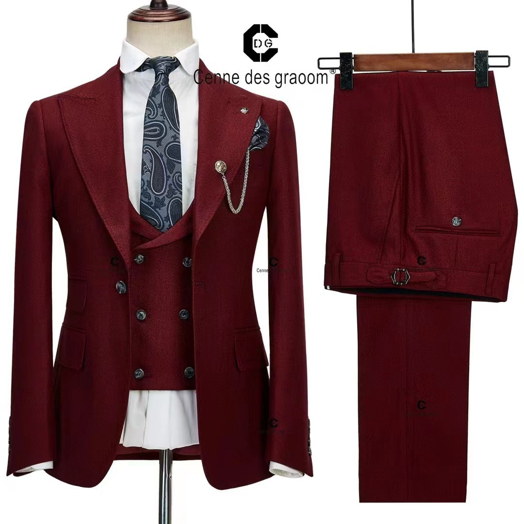 Dress Suit Men's Best Man Wedding Esmoquin