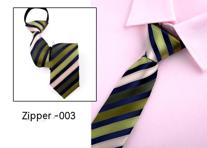 Men's Business Tie 6cm Collar Pull Peels Zipper Tie