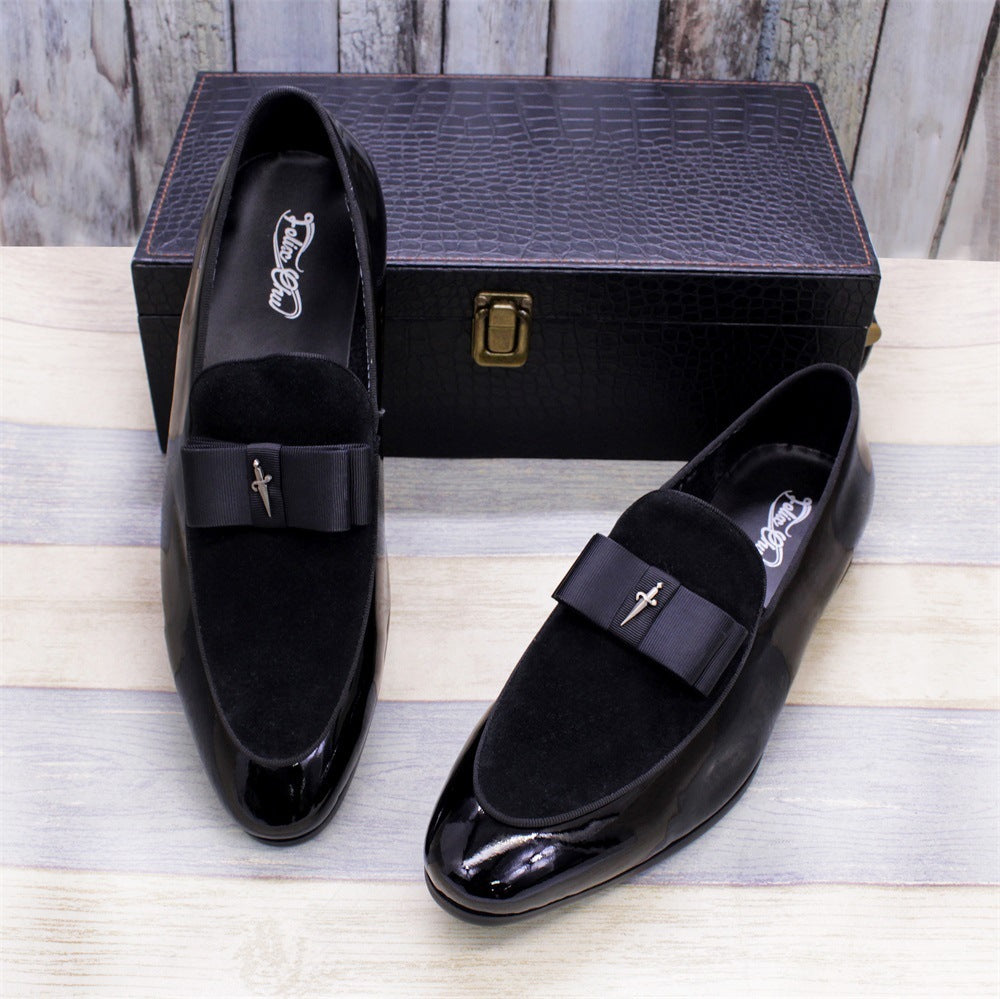 Matte Leather Patent Leather Men's Shoes