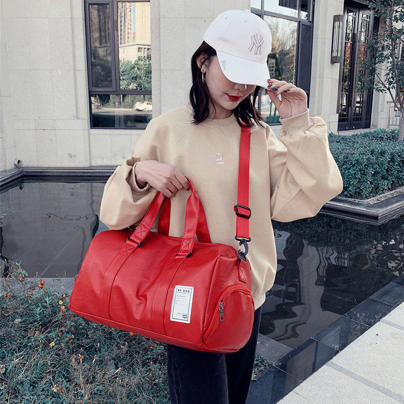 Travel Bag Waterproof PU Shoulder Bag Large Capacity Sports Bag